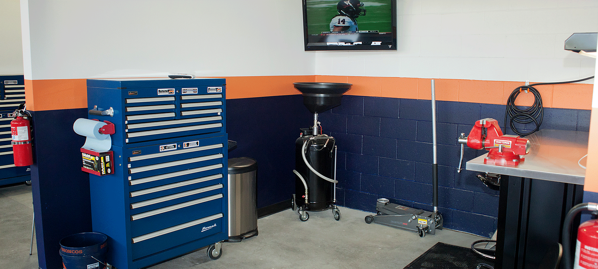 Auto Repair Bay Tools Area